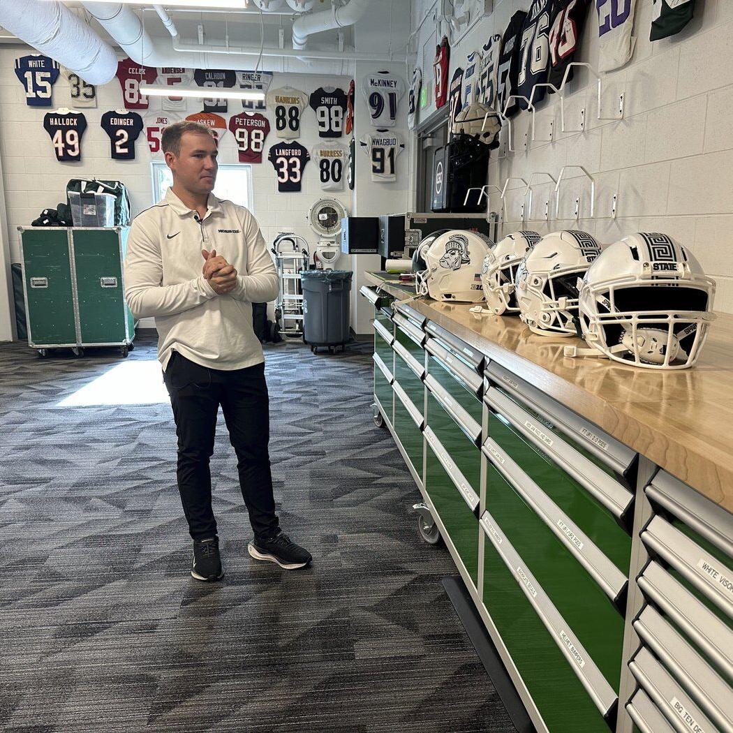 Michigan State engineering prof, student design helmet inserts to help drown out crowd noise for QBs